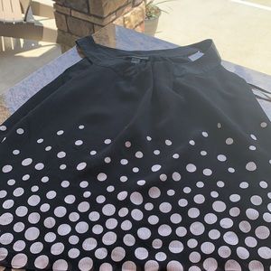 Style & Co. Black Tank Top with White Polka Dots